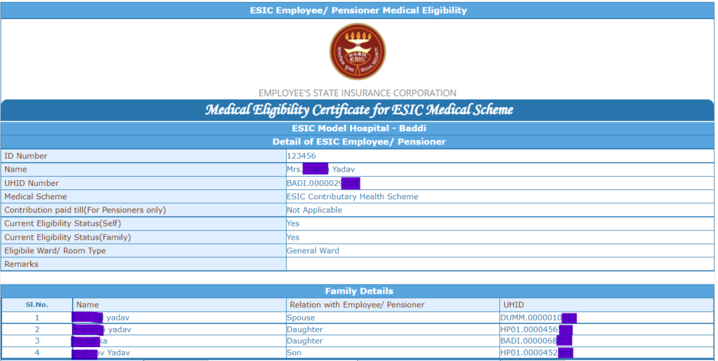 ESIC Medical Scheme Search