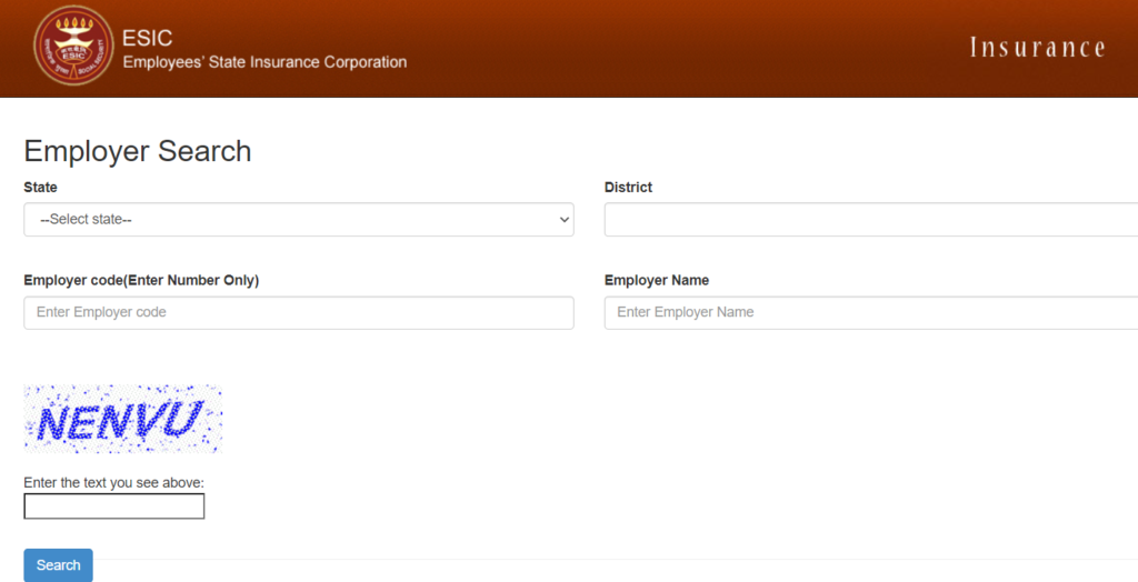 Employer search ESIC