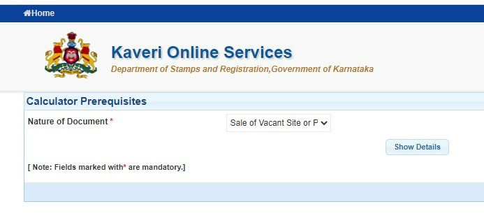 Stamp Duty Registration Fee Calculator