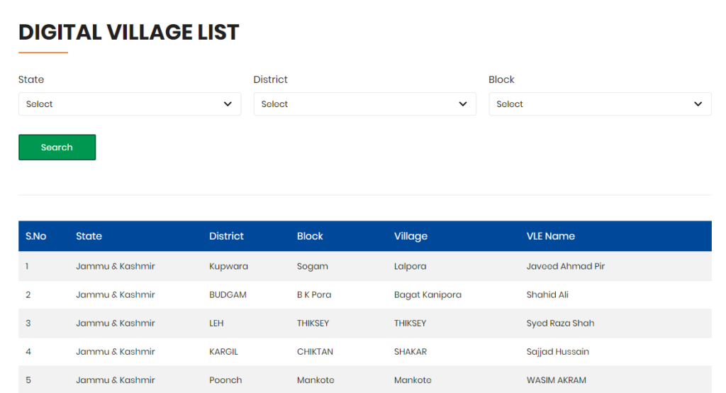 digital village list